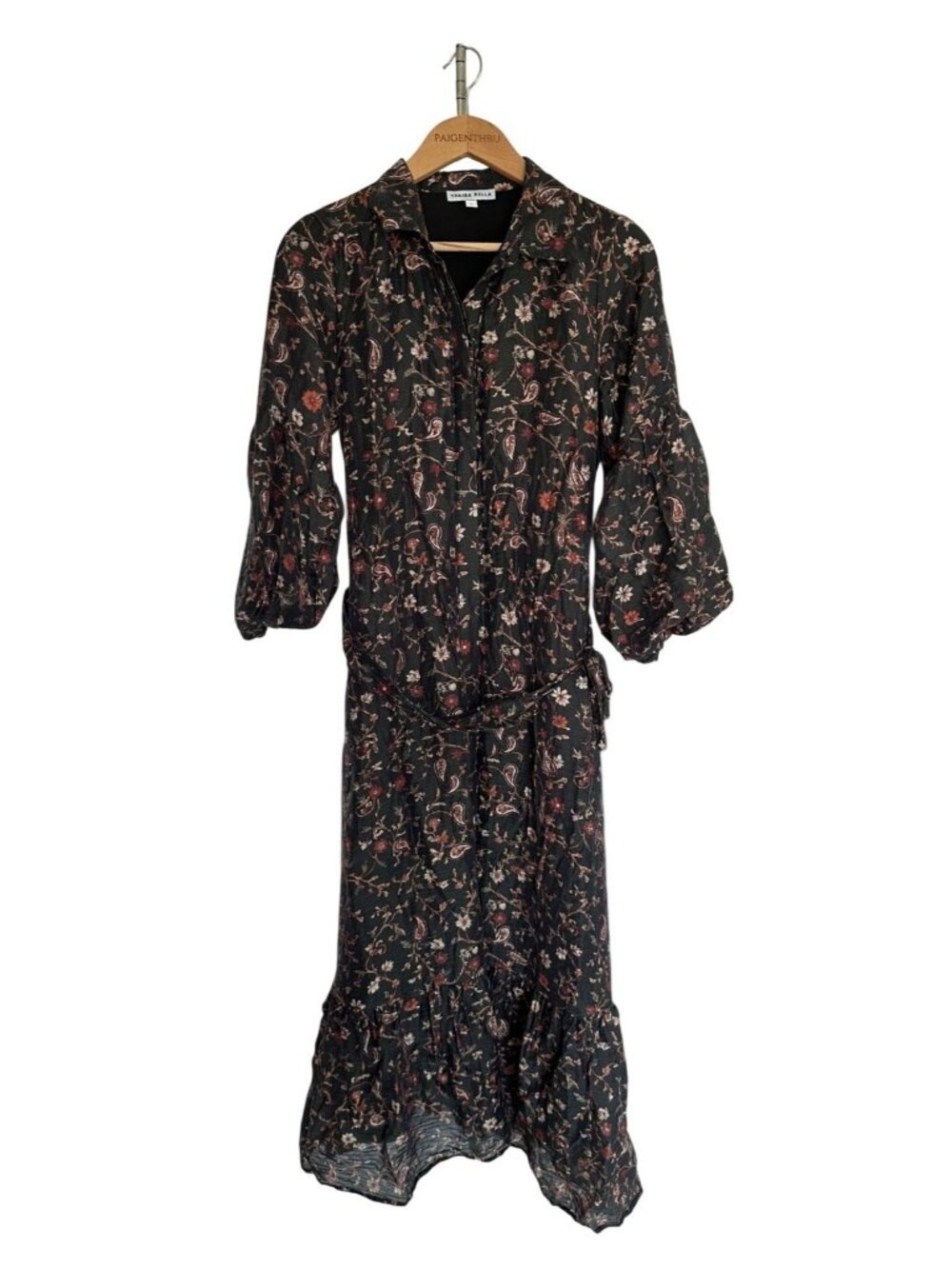 Yakira Bella Small Dark Floral Maxi Dress Autumn Fall Boho